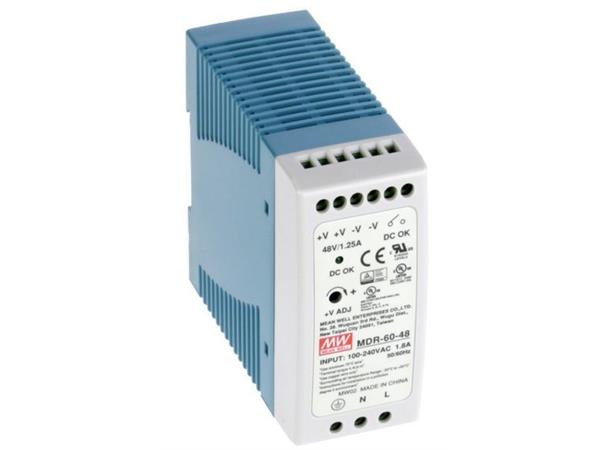 Mean Well MDR-60-48 230VAC 48VDC 60W 1,25A DIN