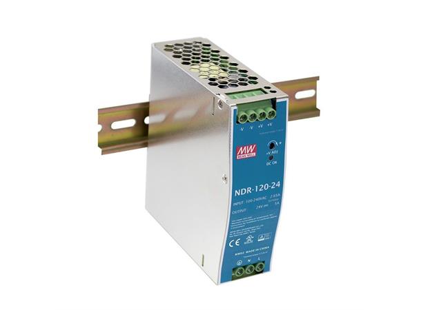 Mean Well NDR-120-24 230 VAC 24 VDC  120W 5A DIN