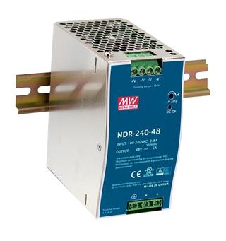 Mean Well NDR-240-48 230VAC 48-55VDC 240W 5A DIN